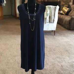 Two piece navy blue dress